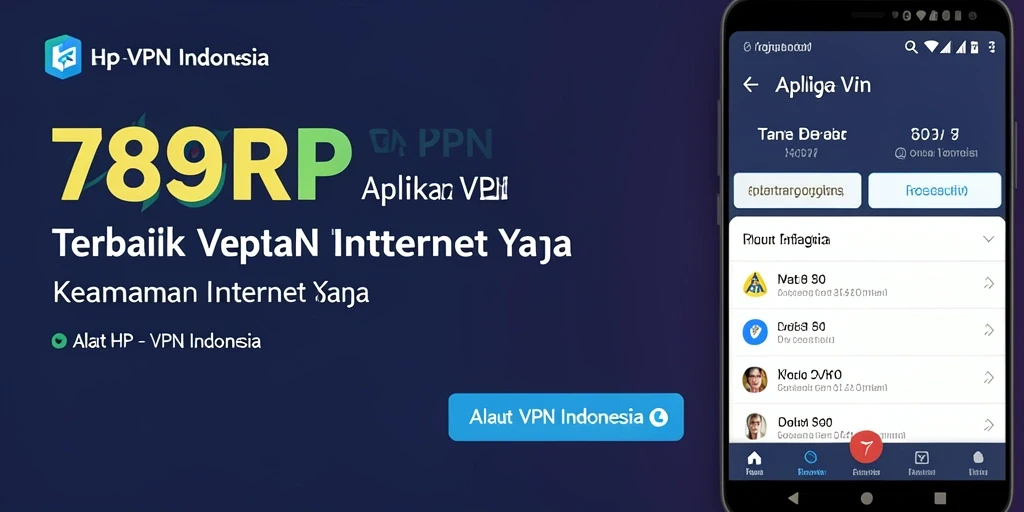 Antarmuka aplikasi VPN Indonesia yang sederhana dan efisien.