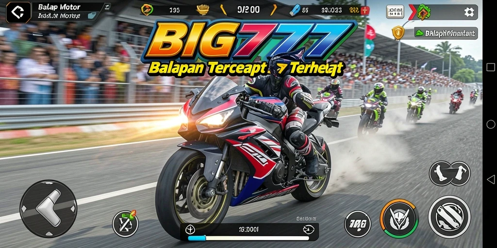 Antarmuka game BIG777 menampilkan balapan motor yang penuh aksi.
