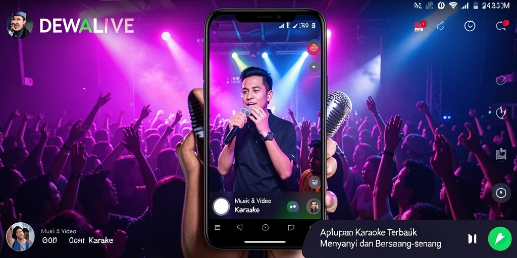 Antarmuka DEWALIVE yang intuitif untuk pengalaman karaoke terbaik.