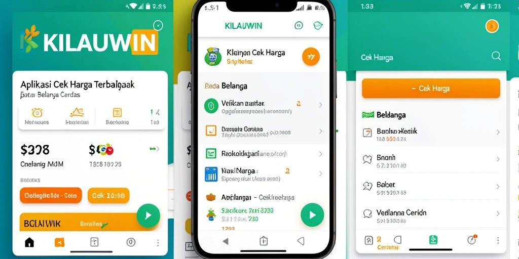 Antarmuka KILAUWIN yang menampilkan fitur Cek Harga dengan jelas.