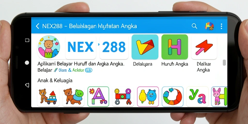 Tampilan antarmuka NEX288 yang menarik untuk anak-anak.